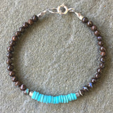 Mix & Match Stacking Bracelet 3: Boulder Opal & Turquoise
