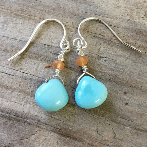 Matte - Sedona Sunset Earrings (turquoise & carnelian)