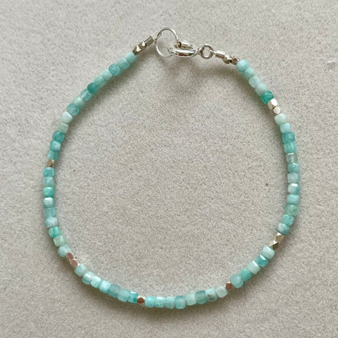 Stacking Bracelet Cubes - Amazonite