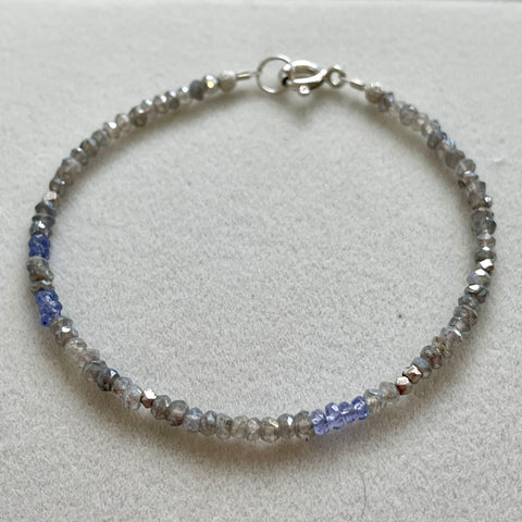 Stacking Bracelet - Labradorite & Tanzanite