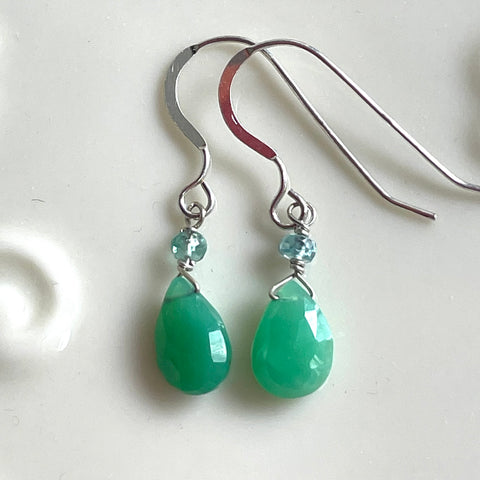Appletini - Chrysoprase & Apatite