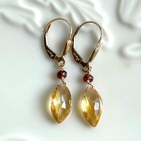 Sundrops - Citrine & Garnets