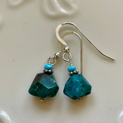 Out to Sea Earrings - Chrysocolla