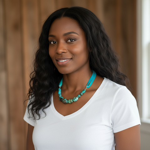 Luck, Peace & Protection - Turquoise & Turquoise Suede