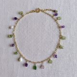 Just in Time for Mardi Gras - Amethyst, Green Garnet & Pearl