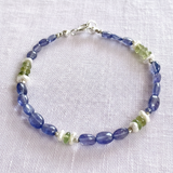 Love-in-a-Mist - Tanzanite & Green Garnets