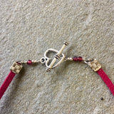 Suede/Leather - Third Time is a Charm (garnet)