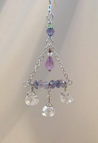 Flying Trapeze: First Thaw (white topaz & iolite)