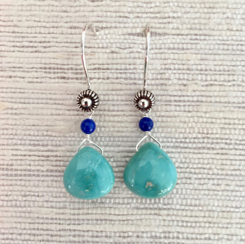 Matte - Sedona Sunset Earrings (turquoise & lapis lazuli)