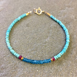 Mix & Match Stacking Bracelet 3: Neon Blue Apatite & Turquoise