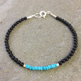 Mix & Match Stacking Bracelet 3: Onyx & Turquoise