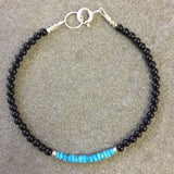 Mix & Match Stacking Bracelet 3: Onyx & Turquoise