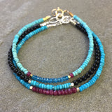 Mix & Match Stacking Bracelet 3: Neon Blue Apatite & Turquoise