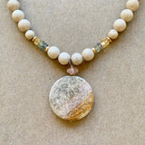 One of a Kind - Ripple (rose quartz, fossil stone)