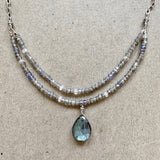 Collar Necklace - Captivated (labradorite & tanzanite)