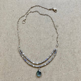 Collar Necklace - Captivated (labradorite & tanzanite)