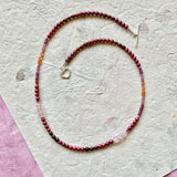 Collar Necklace Pearls - Heartfelt (Sapphires, Garnets & Pearls)
