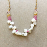 Collar Necklace - Sunshine Daydream (sapphires & pearls)