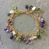 Just in Time for Mardi Gras (amethyst, garnet & pearl)