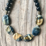 Statement Necklace - Moonlight Mile (Golden Eye Stone)