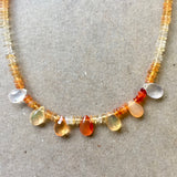 Collar Necklace - Inner Flame (Fire opal)