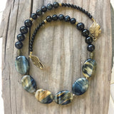 Statement Necklace - Moonlight Mile (Golden Eye Stone)