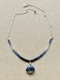 Collar Necklace - Porcelain (blue sapphires)