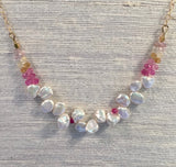 Collar Necklace - Sunshine Daydream (sapphires & pearls)