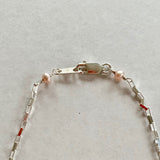 Collar Necklace - The New Cool is Square (Rose Quartz)