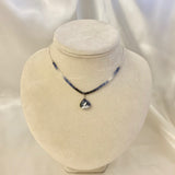 Collar Necklace - Porcelain (blue sapphires)