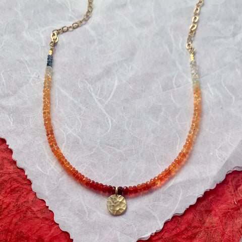 Collar Necklace - Hot Enough? (Fire opal)