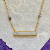Gem Sparkler - On Ice (druzy & Madagascar sapphires)