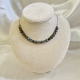 Collar Necklace - The New Cool Is Square (Labradorite)