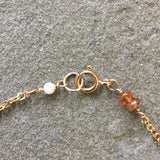 Collar Necklace - Madagascar (hessonite garnet & ocean jasper)