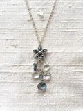 Midnight Moonlight (white and Mystic topaz & Marcasite)