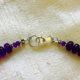 Statement Necklace - Purple & Grey Argyle (amethyst)