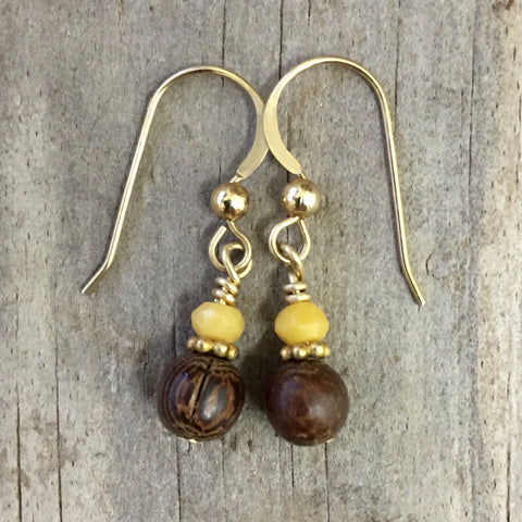 Matte - Sunflower Earrings (aragonite)