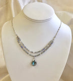 Collar Necklace - Captivated (labradorite & tanzanite)