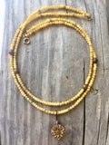 One of a Kind - Sunflower (aragonite & wood)